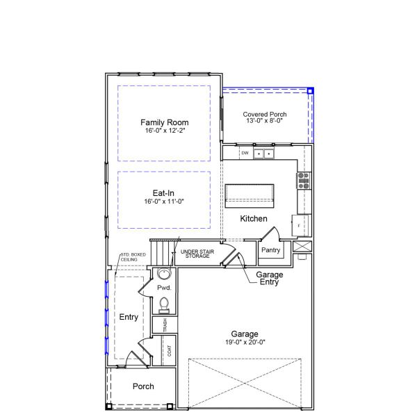 2D floor plan layout of this home in Porter Ridge, Elgin, SC (Image 3).