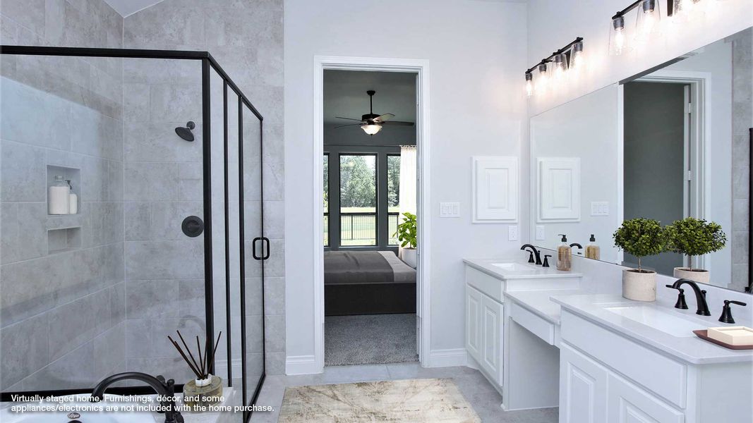 Representative furnished interior of a home built from the 2935M by Perry Homes in Lakes of Cane Island, Katy (Image 7).