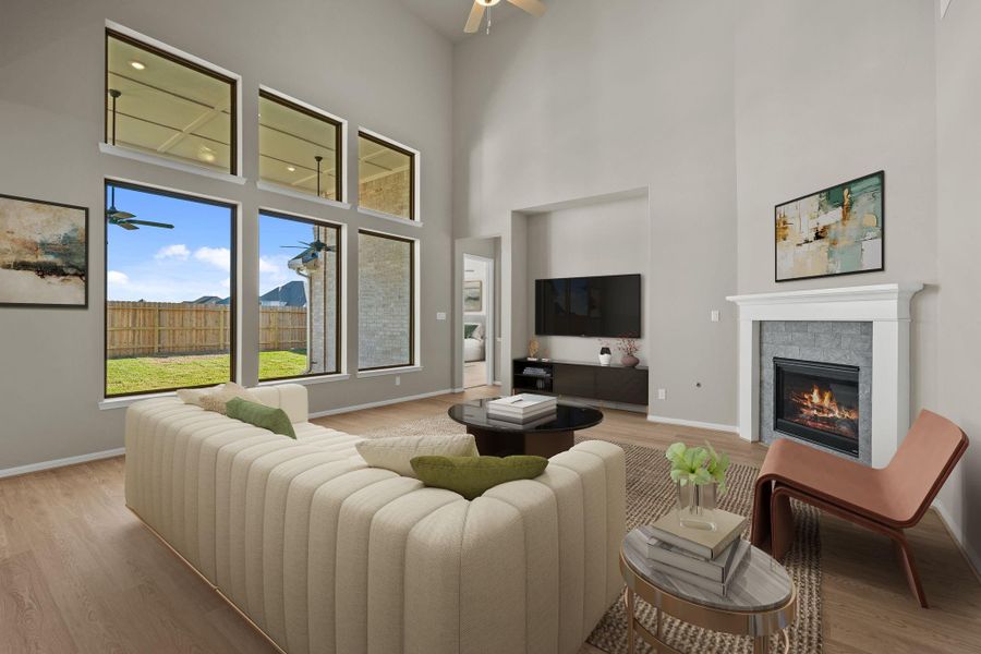 Furnished interior view inside a new home in The Meadows at Imperial Oaks 60', Conroe (Image 12).