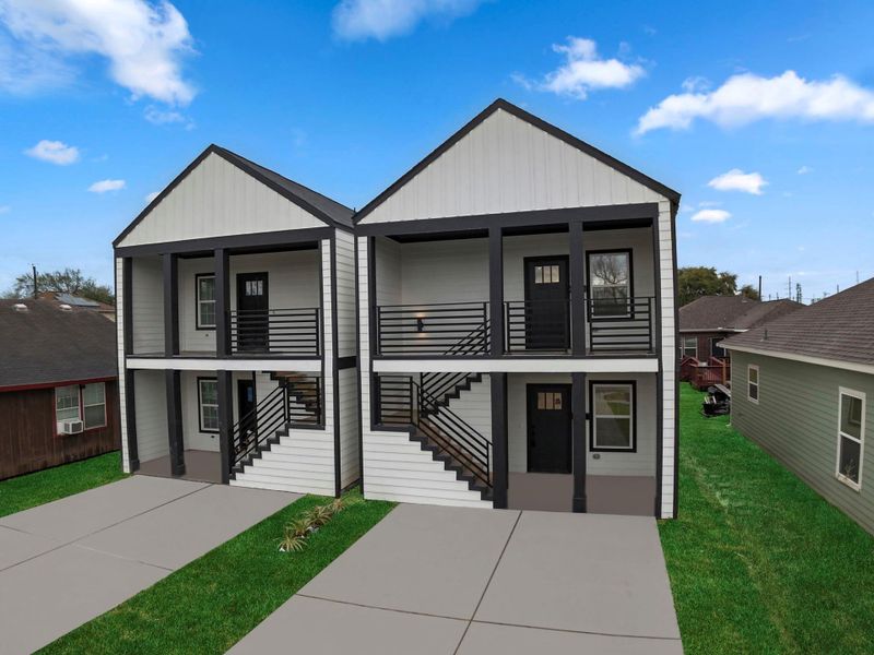 Front exterior of a new home in , Houston, TX, highlighting curb appeal (Image 21).