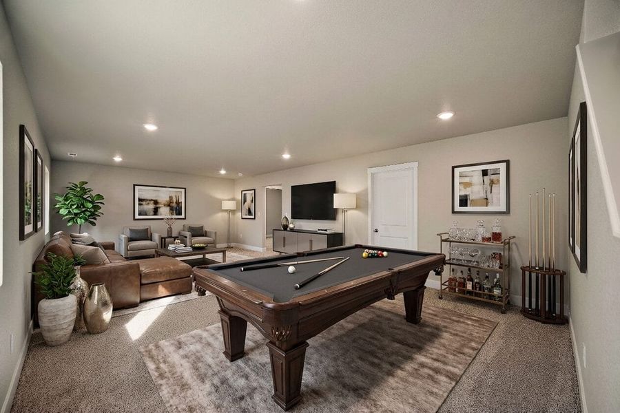 Furnished interior view inside a new home in Ridge at Lorson Ranch, Colorado Springs (Image 17).