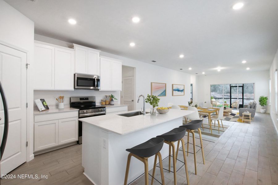 Furnished interior view inside a new home in Silver Falls Single Family at SilverLeaf, St. Augustine (Image 11).