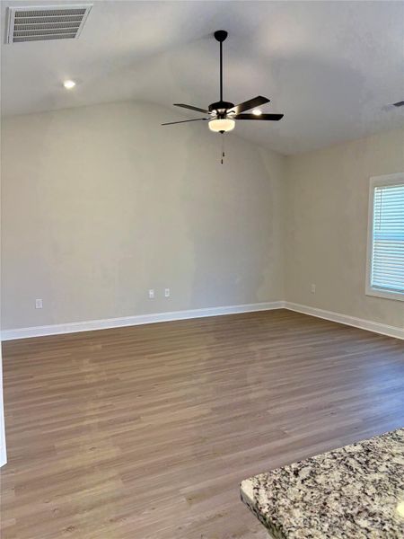 Photo Taken 11/29 Large Open Living Area With 11' Vaulted Ceiling
