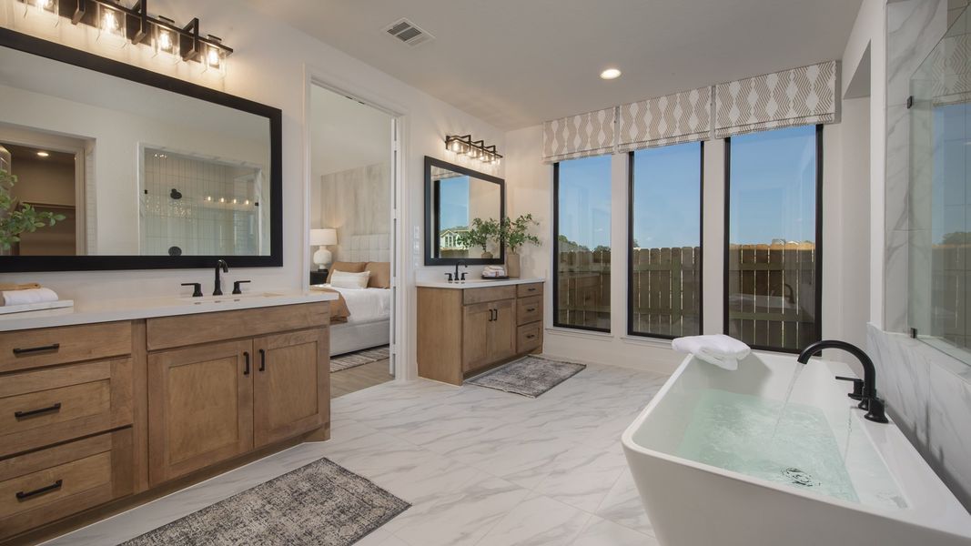 Furnished interior view inside a new home in Lariat 60', Liberty Hill (Image 10).