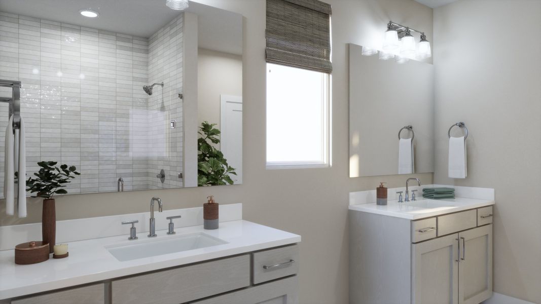 Furnished interior view inside a new home in Lariat, Liberty Hill (Image 11).