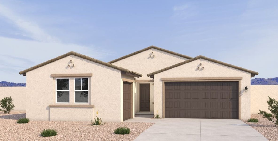 Exterior elevation rendering. Representative images and renderings are for illustrative purposes. Actual structural options and design finishes of home may vary. Exterior elevation rendering. Representative images and renderings are for illustrative purposes. Actual structural options and design finishes of home may vary.