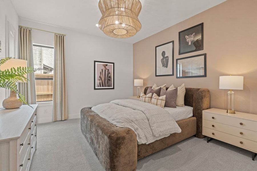 Furnished interior view inside a new home in Legacy Prairie at Katy Court 60', Katy (Image 22).