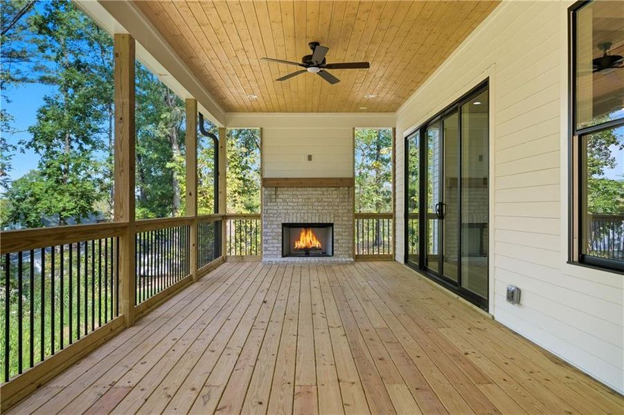 Exterior details and patio area of a home in , Canton (Image 24).