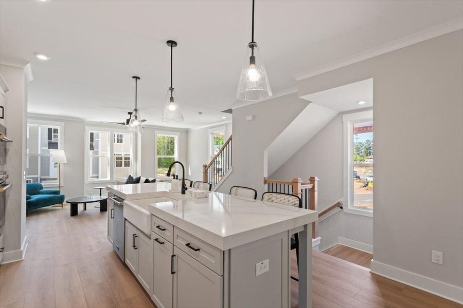 Kitchen view into family room Kitchen view into family room