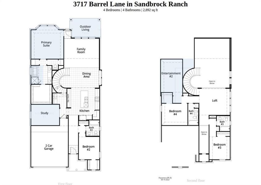 2D floor plan layout of this home in Sandbrock Ranch, Aubrey, TX (Image 3). 2D floor plan layout of this home in Sandbrock Ranch, Aubrey, TX (Image 3).