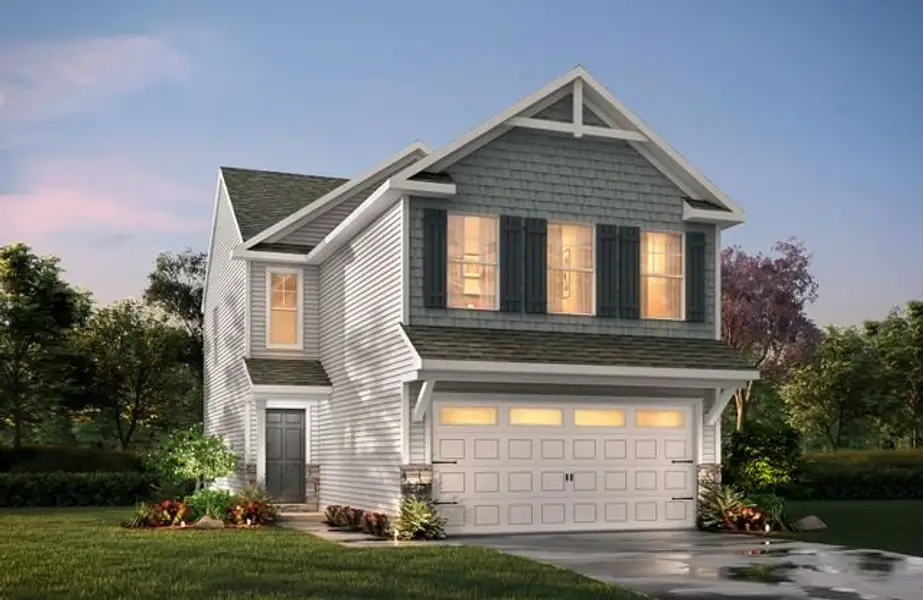 Representative exterior photo of a completed home built from the Baxter by True Homes in Oaks at St Martin, Oakboro, NC (Image 2).