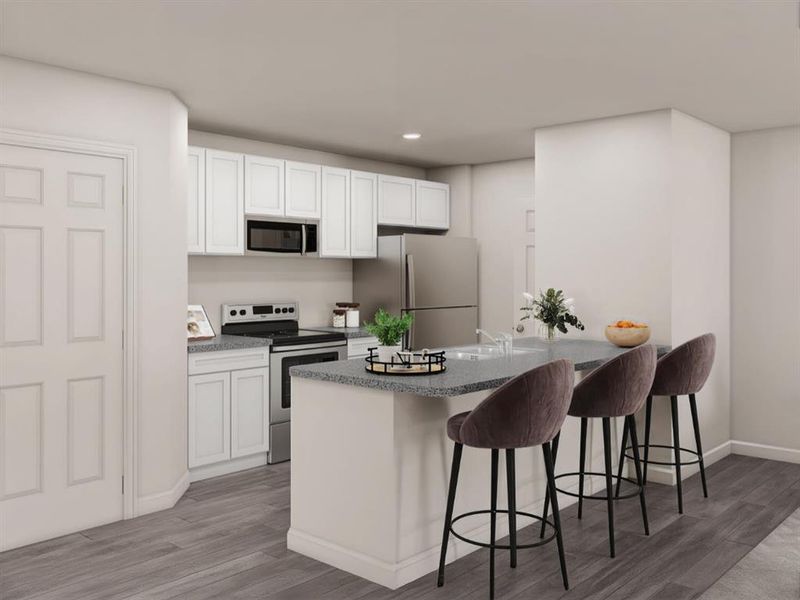 Furnished interior view inside a new home in Villages of Mayfield, Cleburne (Image 6). Furnished interior view inside a new home in Villages of Mayfield, Cleburne (Image 6).