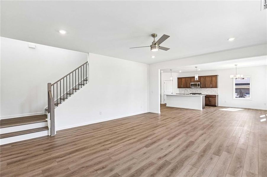 Spacious, unfurnished interior of a new home in Eastlyn Crossing, Flowery Branch (Image 19).