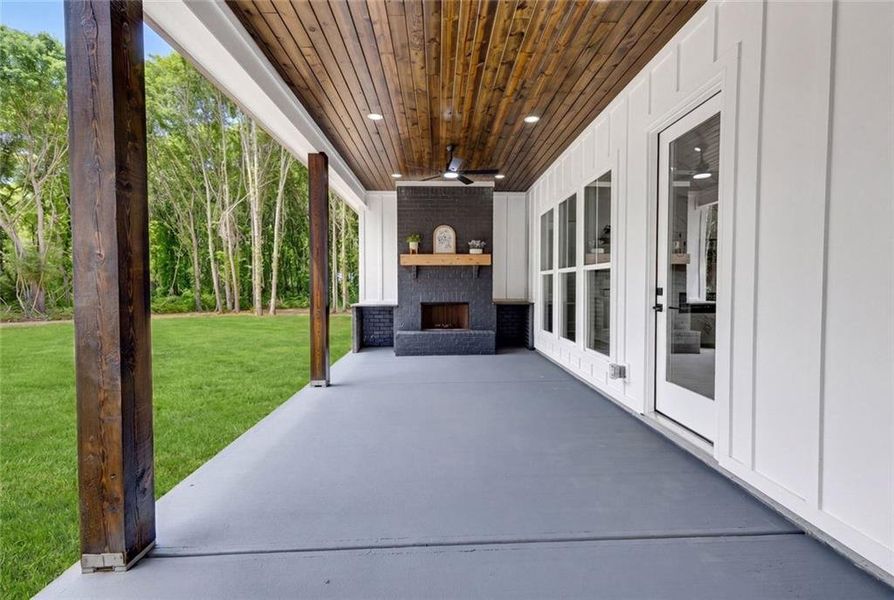 Exterior details and patio area of a home in , Monroe (Image 37).