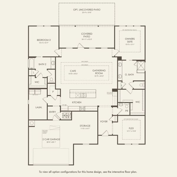 2D floor plan layout for the Stardom by Pulte Homes in Solserra, Shallotte, NC (Image 3).