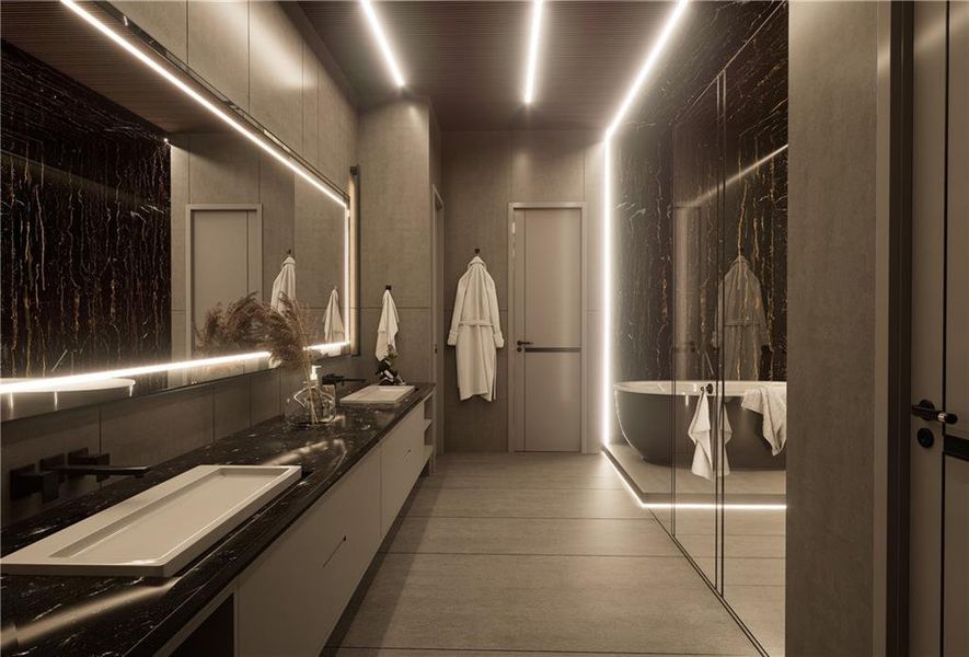 Furnished interior view inside a new home in , Atlanta (Image 17).