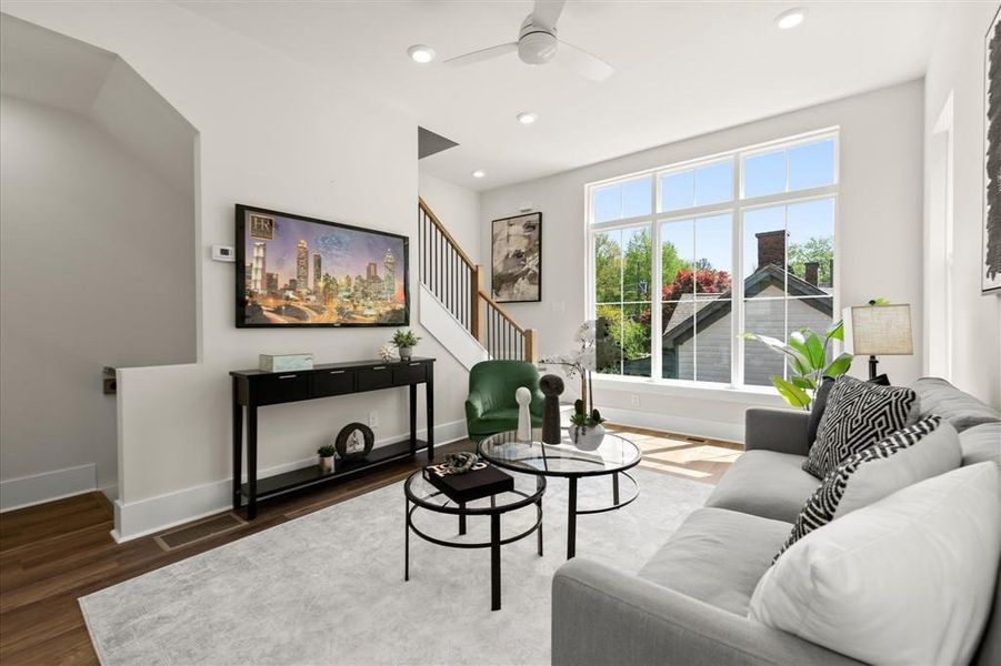 Furnished interior view inside a new home in , Atlanta (Image 15). Furnished interior view inside a new home in , Atlanta (Image 15).