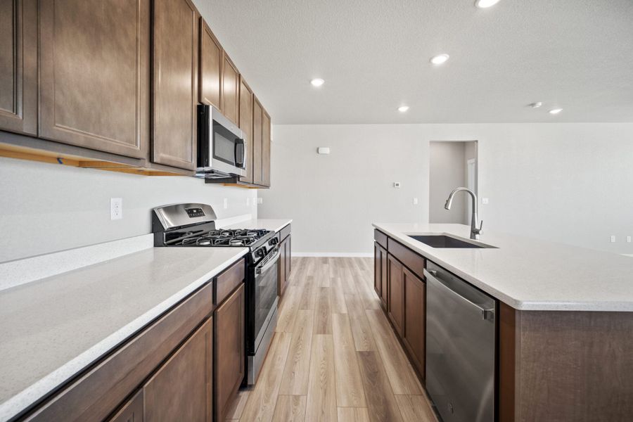 Representative furnished interior of a home built from the Lilac by View Homes in Aspen Ranch, Fountain (Image 9).