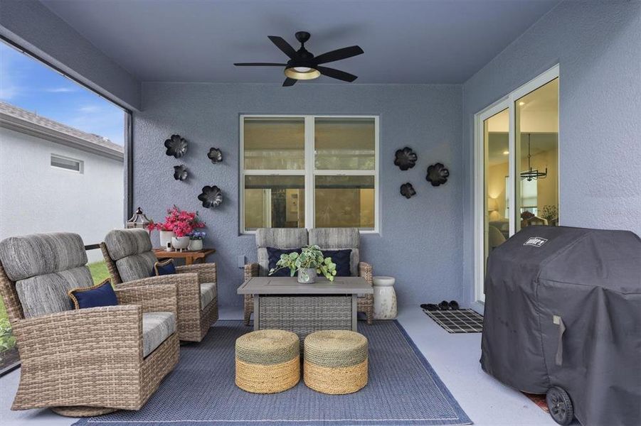 Exterior details and patio area of a home in Del Webb BayView, Parrish (Image 25). Exterior details and patio area of a home in Del Webb BayView, Parrish (Image 25).
