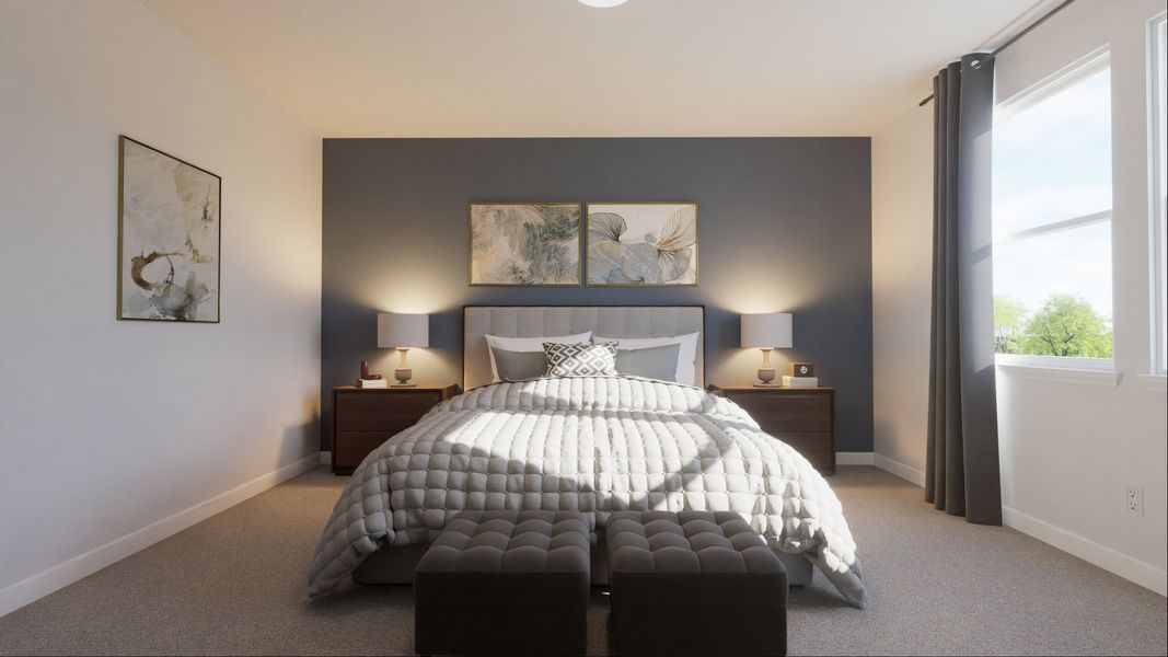 Representative furnished interior of a home built from the Audryna by New Home Co. in The Villas Collection at Novel, Austin (Image 11). Representative furnished interior of a home built from the Audryna by New Home Co. in The Villas Collection at Novel, Austin (Image 11).