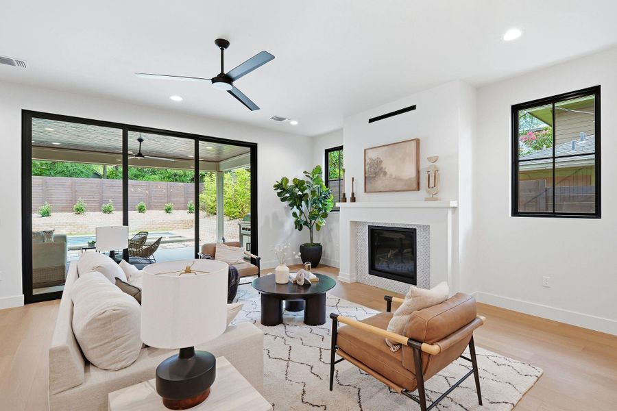 Furnished interior view inside a new home in , Austin (Image 16). Furnished interior view inside a new home in , Austin (Image 16).