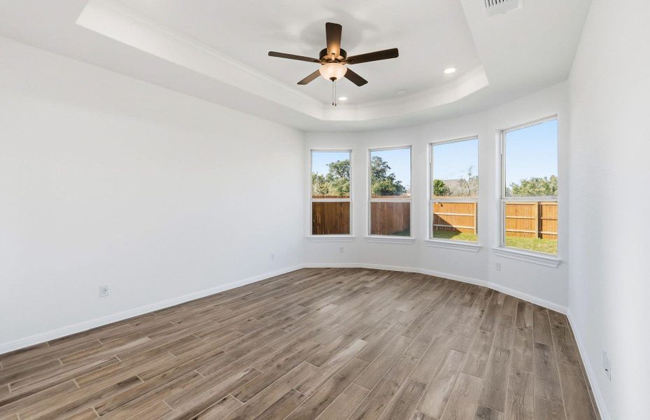 Spacious, unfurnished interior of a new home in Saddleback at Santa Rita Ranch, Liberty Hill (Image 17). Spacious, unfurnished interior of a new home in Saddleback at Santa Rita Ranch, Liberty Hill (Image 17).