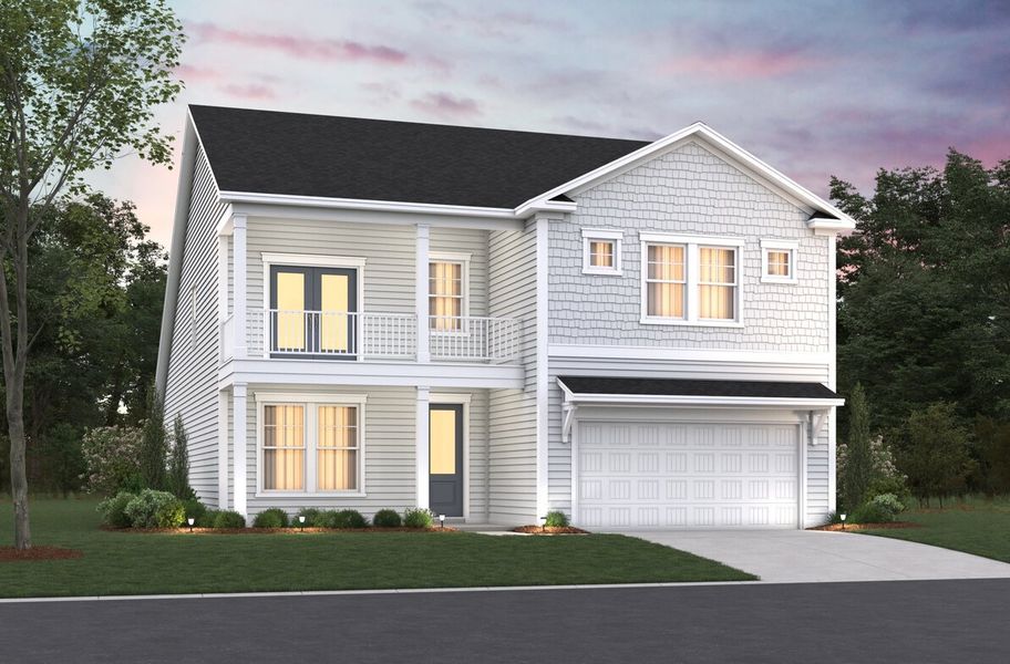 Representative exterior photo of a completed home built from the Sago by Beazer Homes in The Oaks, Goose Creek, SC (Image 21). Representative exterior photo of a completed home built from the Sago by Beazer Homes in The Oaks, Goose Creek, SC (Image 21).