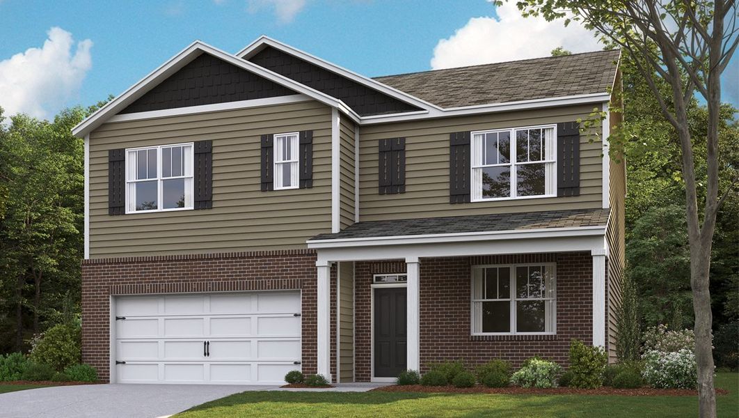 Representative exterior photo of a completed home built from the HAYDEN by D.R. Horton in Villages of Hunters Point, Lebanon, TN (Image 2).