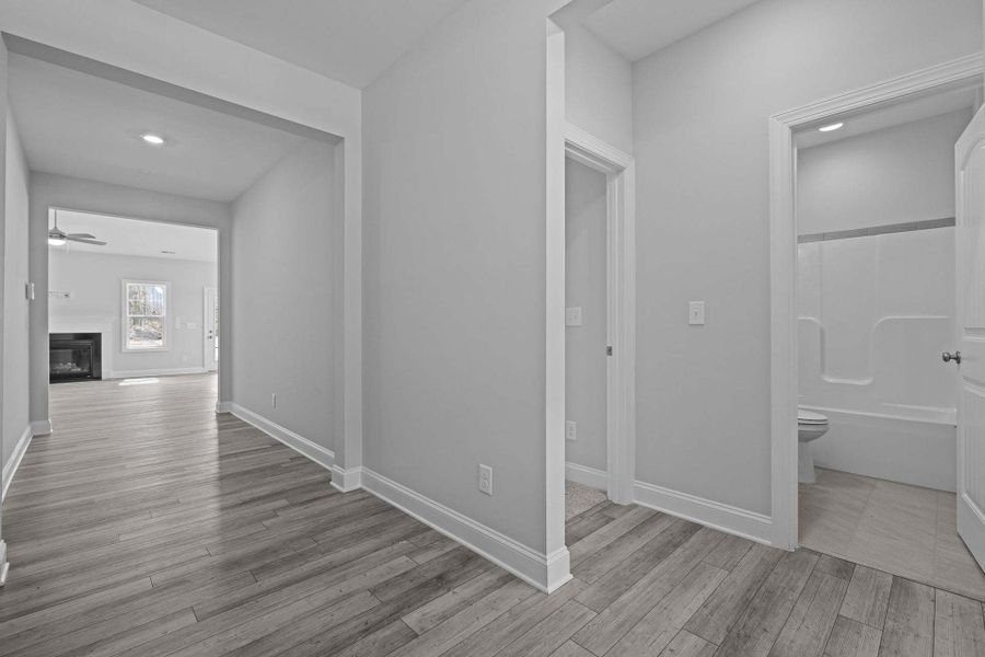 Representative unfurnished interior of a home built from the Garland by Caviness & Cates Communities in Bartlett Manor, Youngsville (Image 144). Representative unfurnished interior of a home built from the Garland by Caviness & Cates Communities in Bartlett Manor, Youngsville (Image 144).
