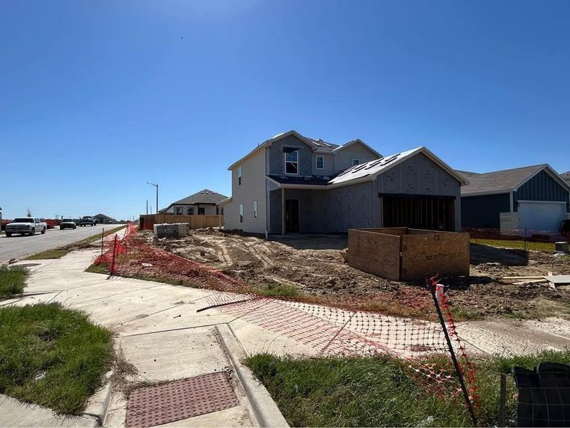 In-progress construction of a new home in Reveille Estates, Bryan, TX (Image 20).