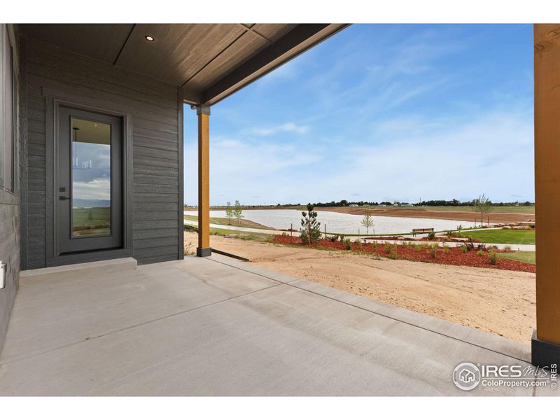 Large Covered Patio with Views of the Mountains and Lake!