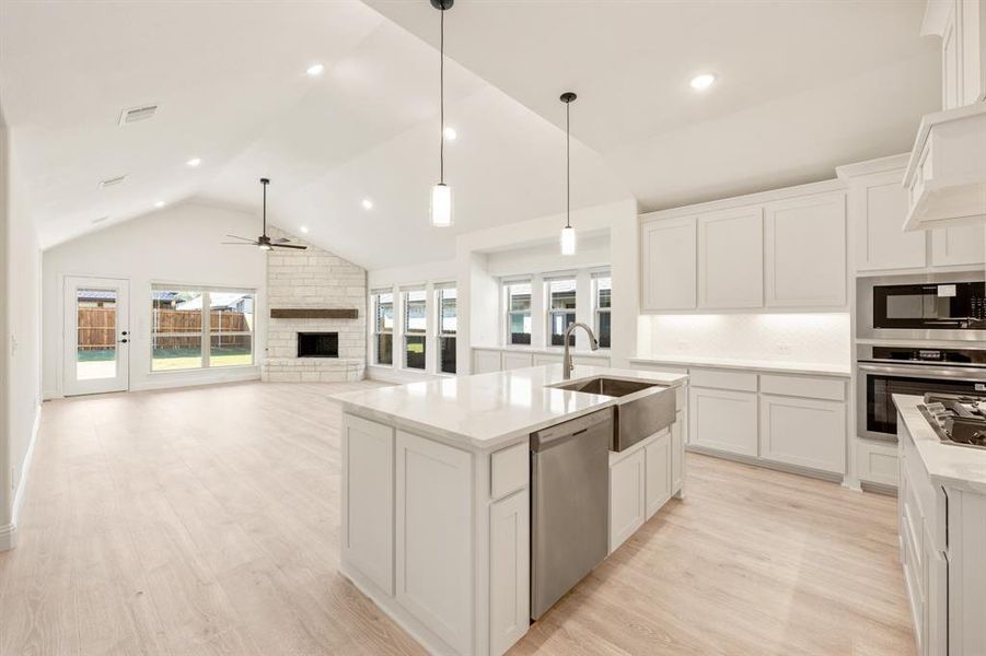 Furnished interior view inside a new home in Meadow Vista 60-65, Anna (Image 12). Furnished interior view inside a new home in Meadow Vista 60-65, Anna (Image 12).