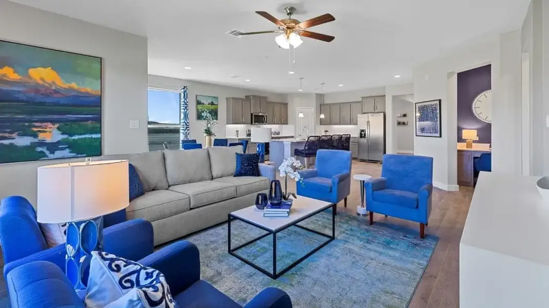 Furnished interior view inside a new home in Bluestem, Rhome (Image 14).
