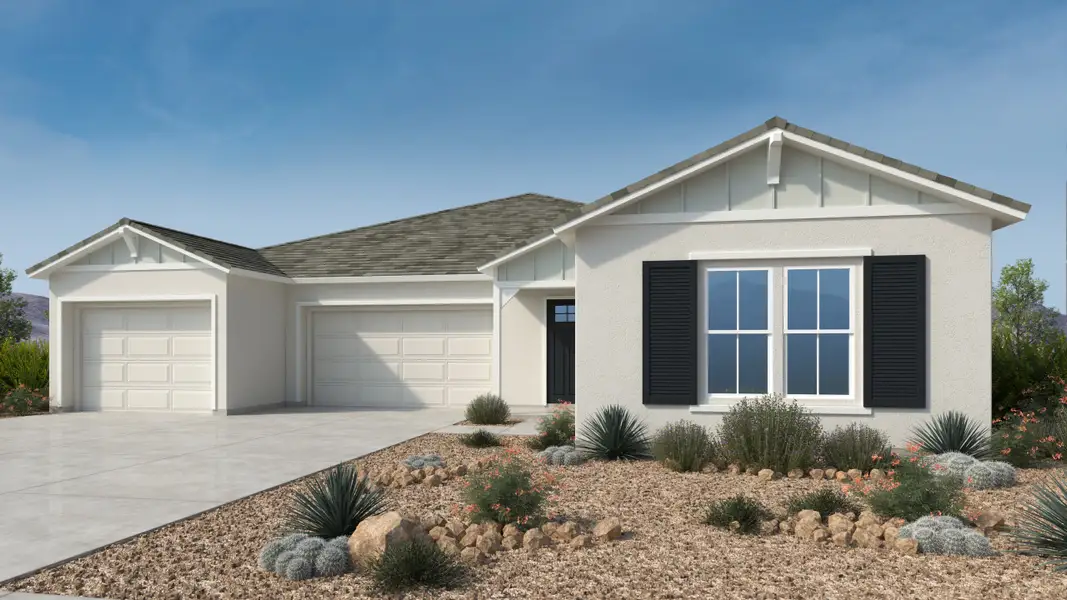 Front exterior of a new home in Verdin, Phoenix, AZ, highlighting curb appeal (Image 1). Front exterior of a new home in Verdin, Phoenix, AZ, highlighting curb appeal (Image 1).