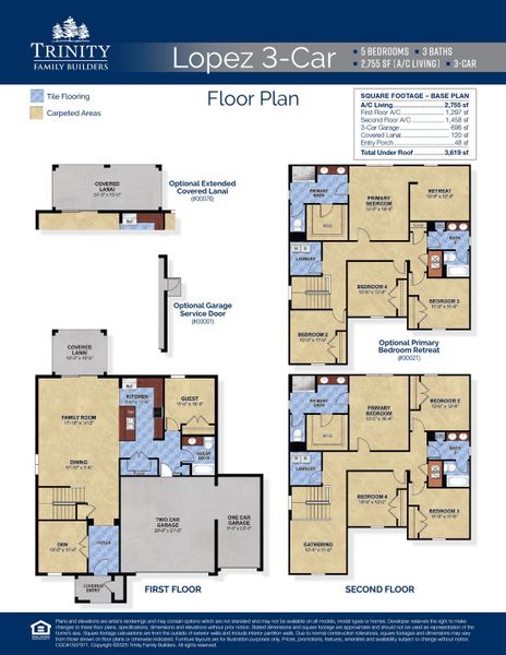 Lopez 3-car floor plan