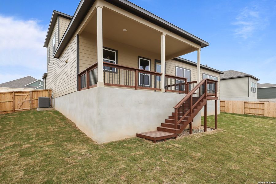 Exterior details and patio area of a home in Homestead, Schertz (Image 2). Exterior details and patio area of a home in Homestead, Schertz (Image 2).