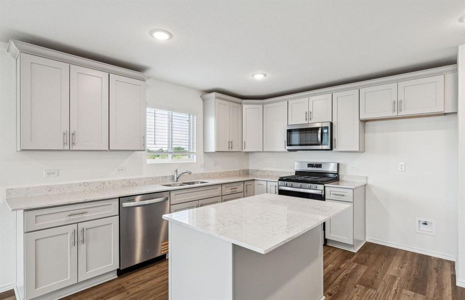 Airy kitchen with ample cabinet space Airy kitchen with ample cabinet space