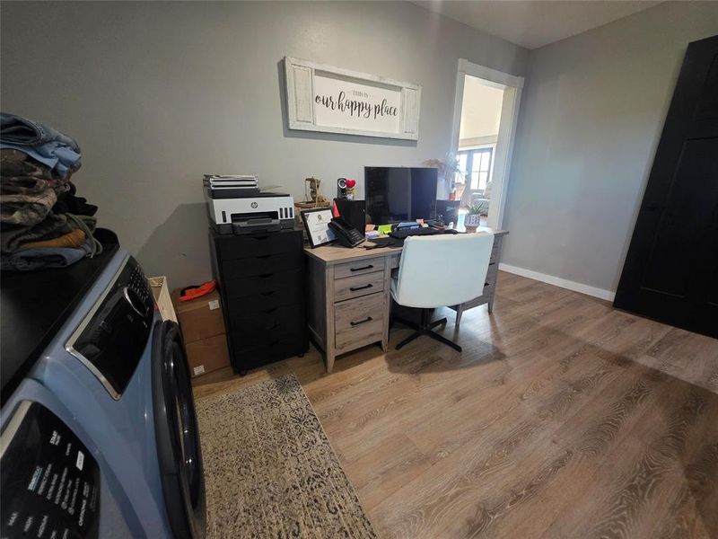 Part of the huge laundry room.