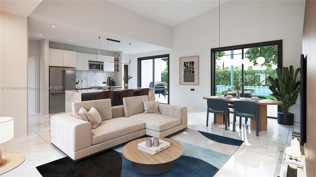 Furnished interior view inside a new home in , Port St. Lucie (Image 2).