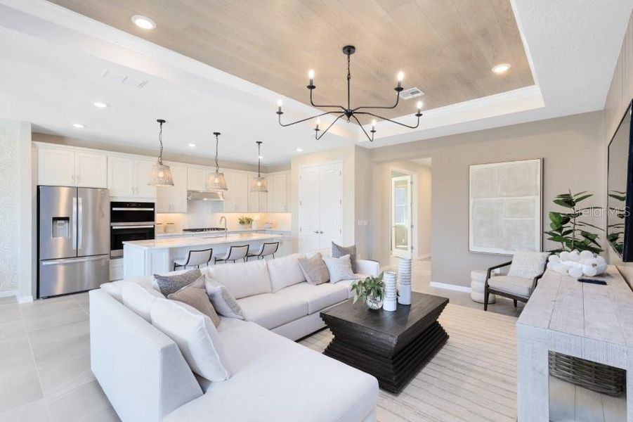 Furnished interior view inside a new home in Bridgewalk, St. Cloud (Image 24). Furnished interior view inside a new home in Bridgewalk, St. Cloud (Image 24).