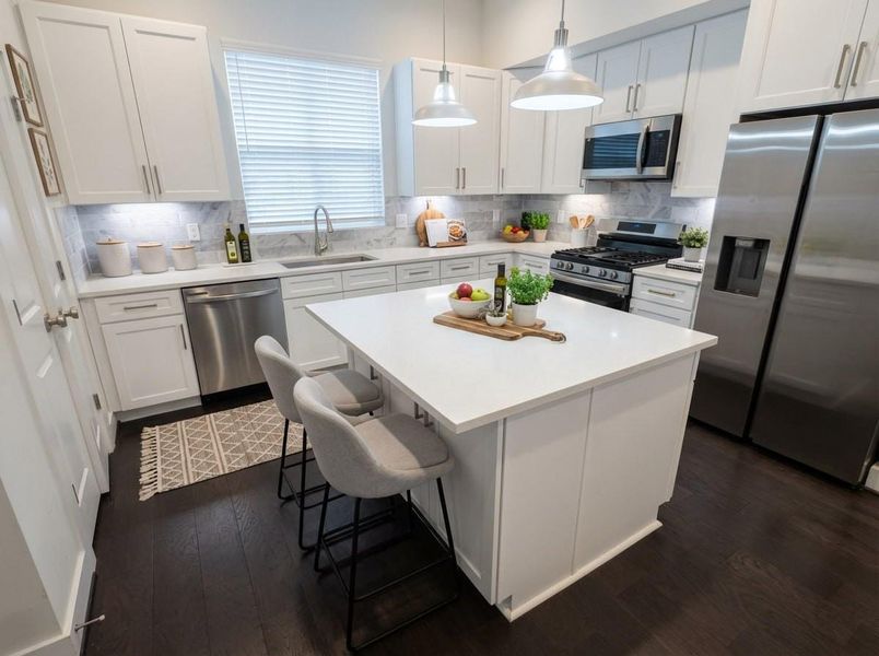 Furnished interior view inside a new home in , Houston (Image 11).