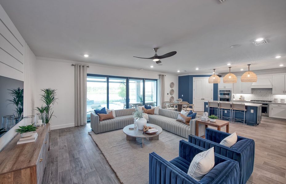 Open flow-through layout