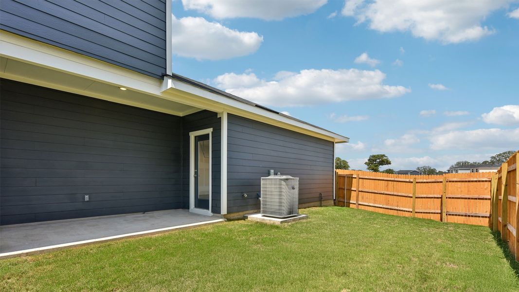 Exterior details and patio area of a home in Valverde, Bastrop (Image 26). Exterior details and patio area of a home in Valverde, Bastrop (Image 26).
