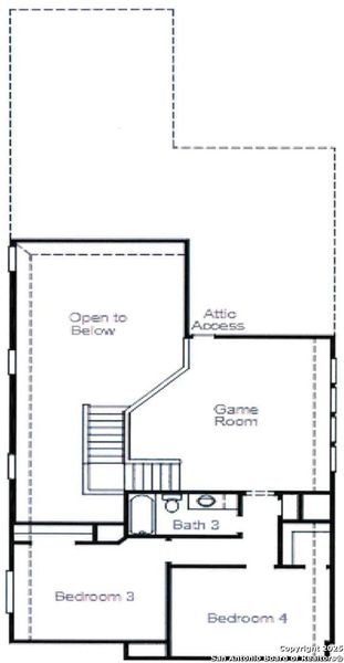 2D floor plan layout of this home in Veramendi, New Braunfels, TX (Image 5).