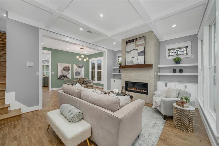 Furnished interior view inside a new home in , Dallas (Image 34). Furnished interior view inside a new home in , Dallas (Image 34).