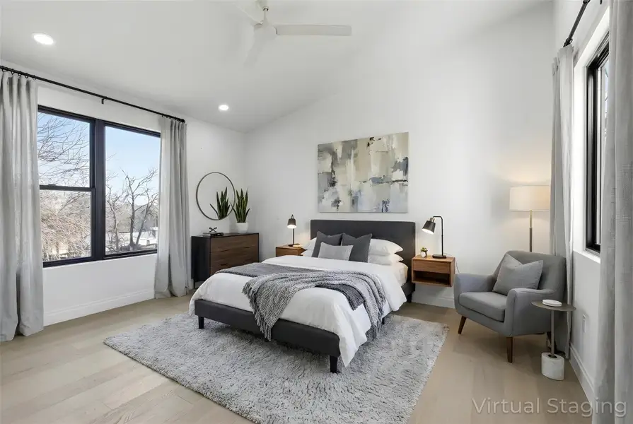 Virtually Staged Primary Bedroom