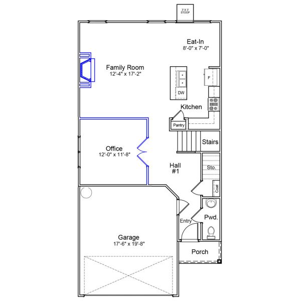 2D floor plan layout of this home in Bell West, Kernersville, NC (Image 3).