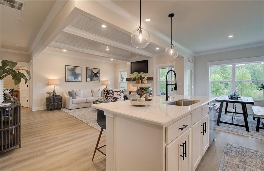 Furnished interior view inside a new home in Rosewood Lake Estates, Hoschton (Image 16).