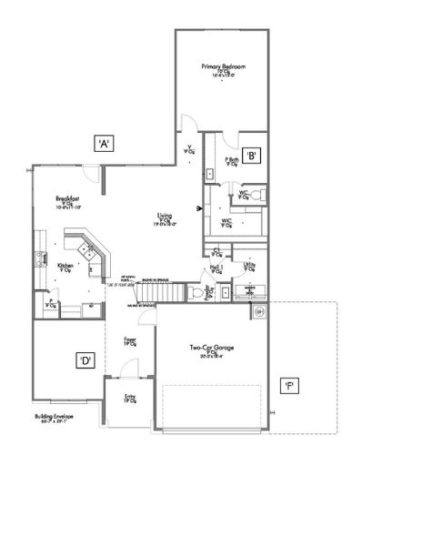 2D floor plan layout for the The 2588 by Stylecraft Builders in Arroyo Ranch, Seguin, TX (Image 5).
