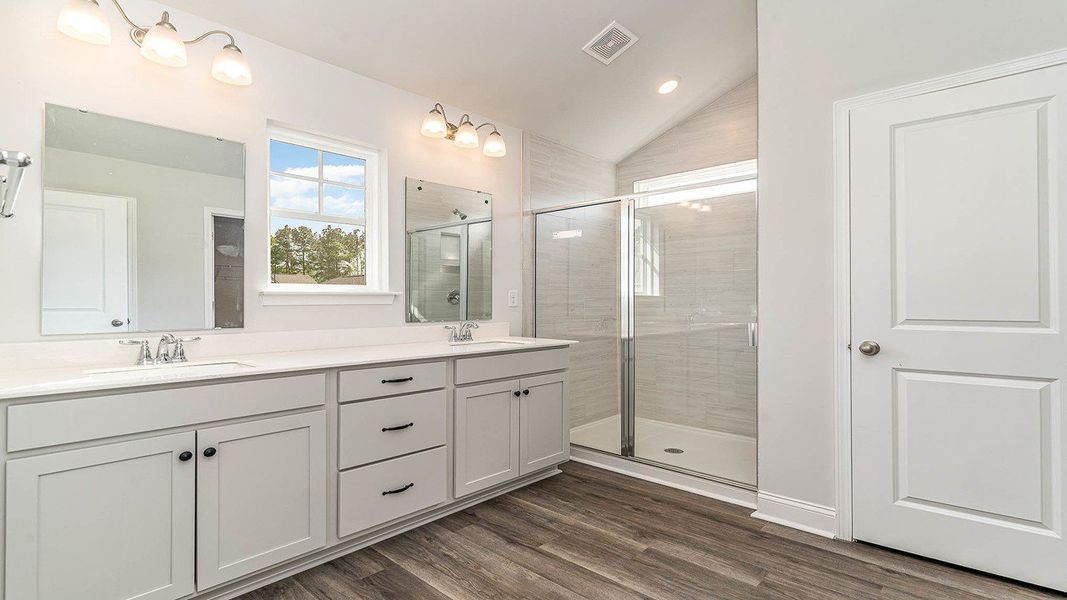 Representative furnished interior of a home built from the FORRESTER by D.R. Horton in Haven View, Murrells Inlet (Image 10).